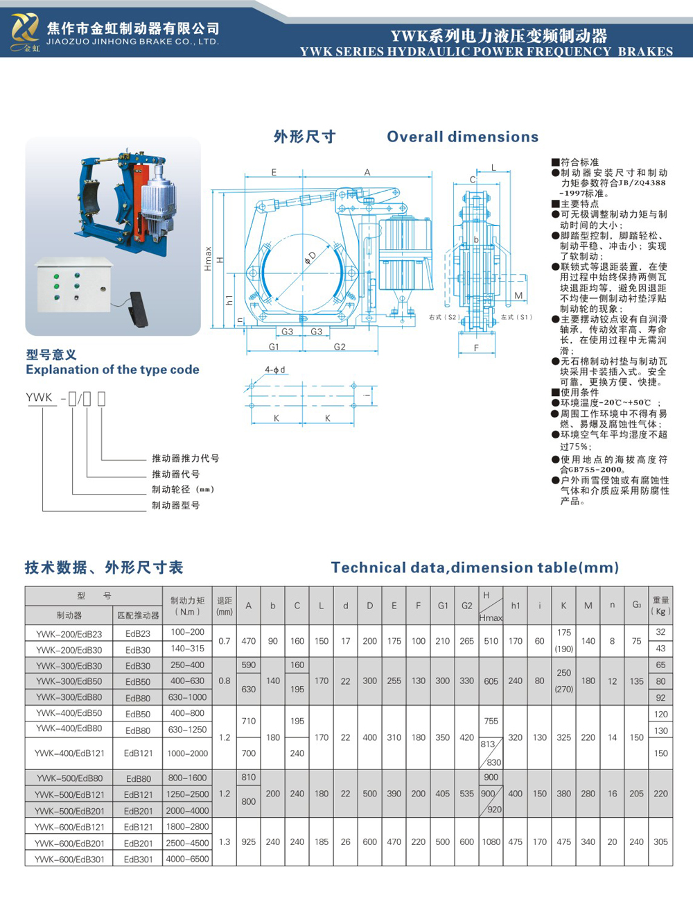 YWK系列电力液压变频制动器-1